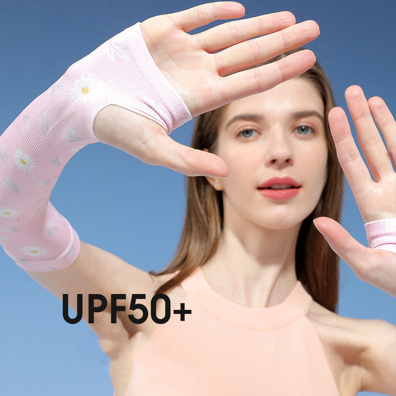 Sunscreen Sleeves Thin Anti-ultraviolet Female Outdoor Riding and Driving Ice Silk Sleeves High Elasticity