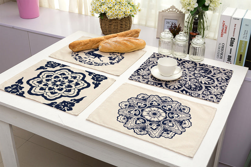 Cotton and linen cloth art heat insulation western placemat