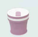 Silicone Folding Camping Cup with Lids Silicone Collapsible Travel Cup