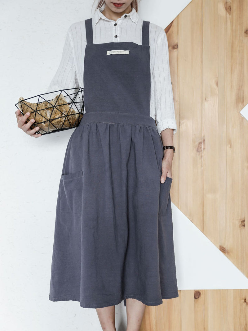 Home Kitchen Cotton Canvas Vest Apron  apron with pockets