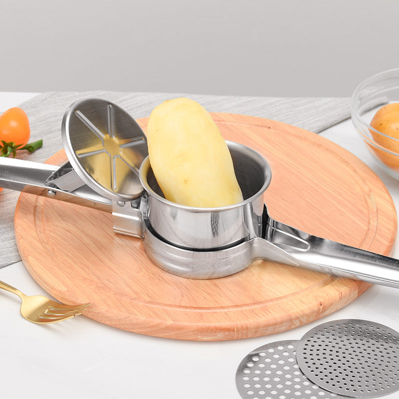 Three-in-one Stainless Steel Potato Press