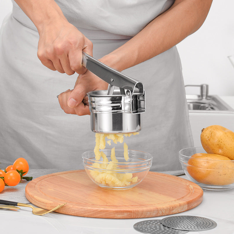Three-in-one Stainless Steel Potato Press