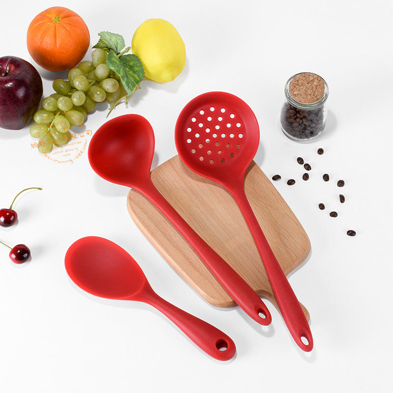 Silicone kitchenware 4-piece cooking spoon spatula non-stick spatula spoon set kitchen utensils