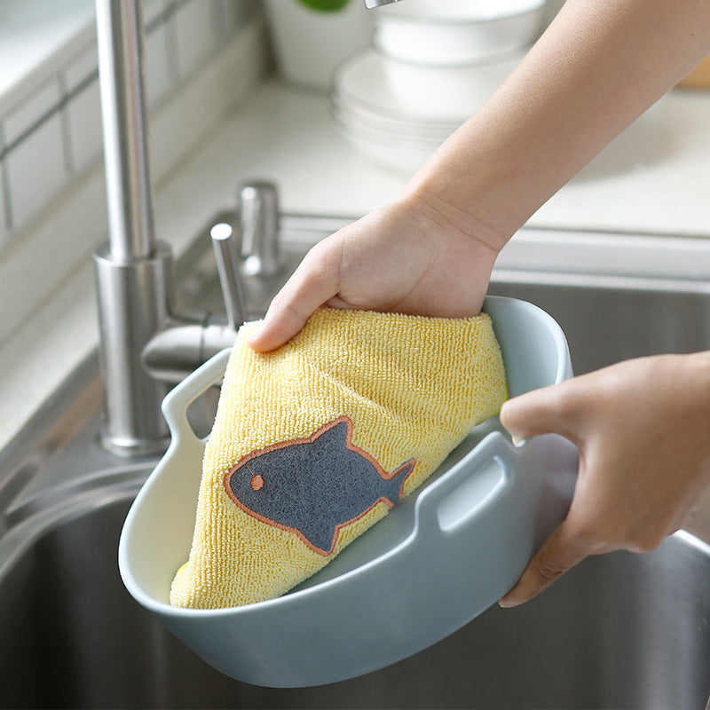 Hanging Scouring Cloth Kitchen Cleaning Dish Towel