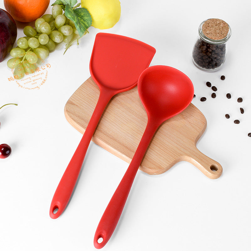 Silicone kitchenware 4-piece cooking spoon spatula non-stick spatula spoon set kitchen utensils
