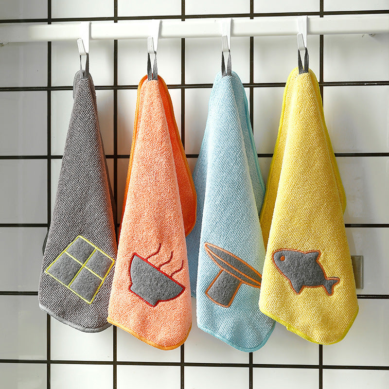 Hanging Scouring Cloth Kitchen Cleaning Dish Towel