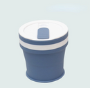 Silicone Folding Camping Cup with Lids Silicone Collapsible Travel Cup