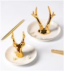 Ceramic Antler Jewelry Tray Creative Home Furnishings