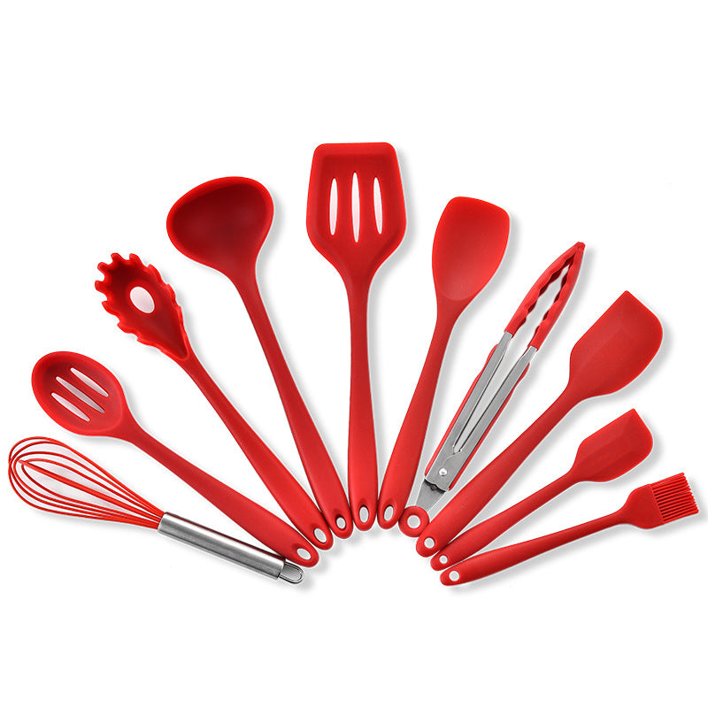 10-piece non-stick silicone spatula kitchen tool set  Kitchen Cooking Utensils Set
