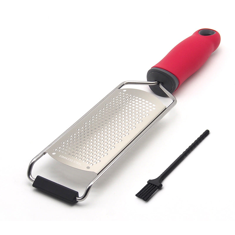 Cheese Grater & Zester Sharp Stainless Steel Blade, Protective Cover and Cleaning brush, Dishwasher Safe