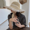Summer Outing Breathable Lace Hollow Straw Hat