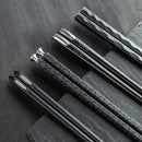 5 Pair Chopsticks Non-slip High Temperature Resistant Alloy