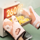 Microwave oven anti-scalding thickened gloves heat insulation non-slip household high temperature resistant kitchen baking oven special gloves fabric