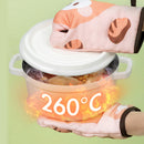 Microwave oven anti-scalding thickened gloves heat insulation non-slip household high temperature resistant kitchen baking oven special gloves fabric