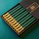 Alloy Chopsticks Non-slip Green