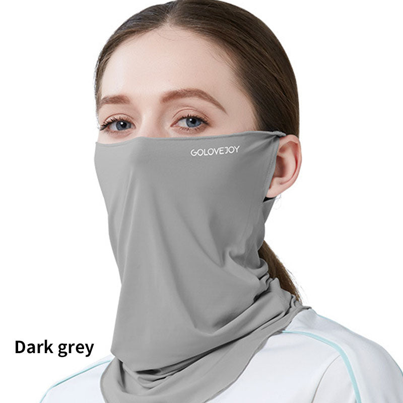 Outdoor Cycling Sunscreen Face Shield Women's Neck Shield Sun Protection UV Ice Silk Cold Hanging Ear Mask