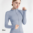 Women's Zip Up Lightweight Workout Athletic Crop Jacket Running Sports Yoga Cropped Top Seamless Fitted