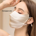 Reusable 100% Mulberry Silk Face Mask for Women Sunscreen and breathable