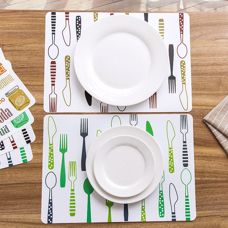 PVC Table Mat, Heat Insulation Pad, Plate Mat, Waterproof and Stainproof Placemat 8pieces