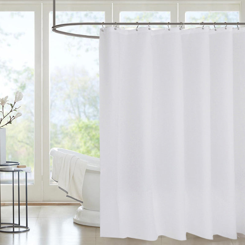 Shower Curtain Polyester Fabric Machine Washable with 12 Hooks 70.86x70.86 Inch Waterproof